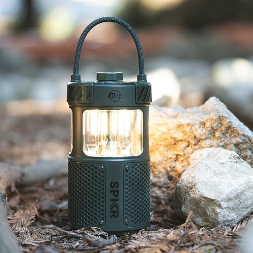 MEE audio MEE audio lightSPKR Bluetooth wireless speaker with camping lantern: 360 audio, 3 audio modes, 2 light colors & infinite brightness adjustment, IPX6 waterproof for indoor & outdoor use (Forest Green)