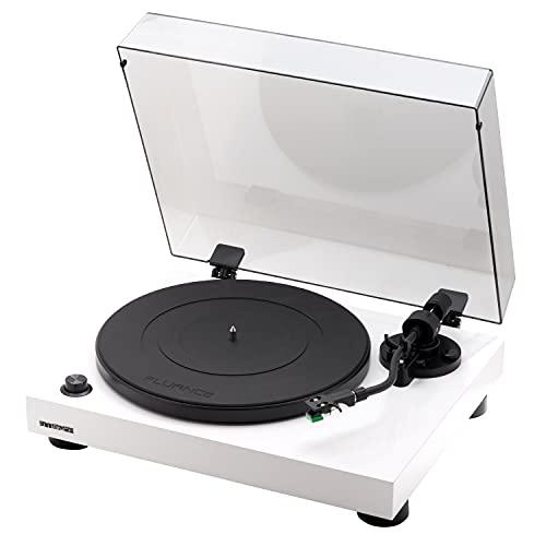 Fluance Fluance RT81 Elite High Fidelity Vinyl Turntable (White) with Ai41 Powered 5" Stereo Bookshelf Speakers (Lucky Bamboo), Diamond Stylus, Belt Drive, Built-in Preamp, 90W Class D Amplifier, Bluetooth