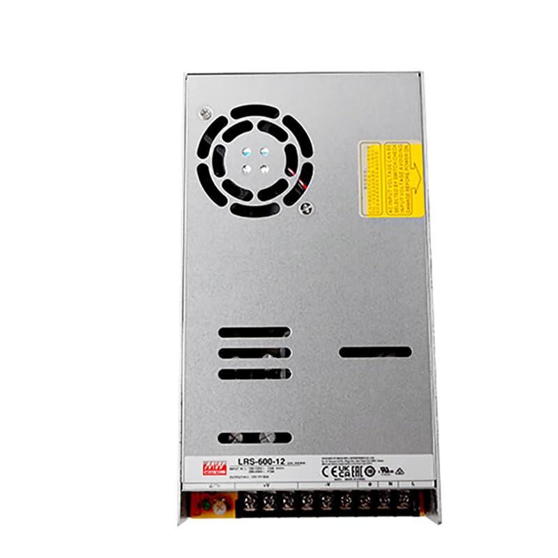 DirectNine Basics Mean Well LRS-600-12 600W 12V AC-DC Single Output Switching Power Supply - Industrial Grade, High Efficiency for Automation, Robotics, CNC, Packaging Machinery