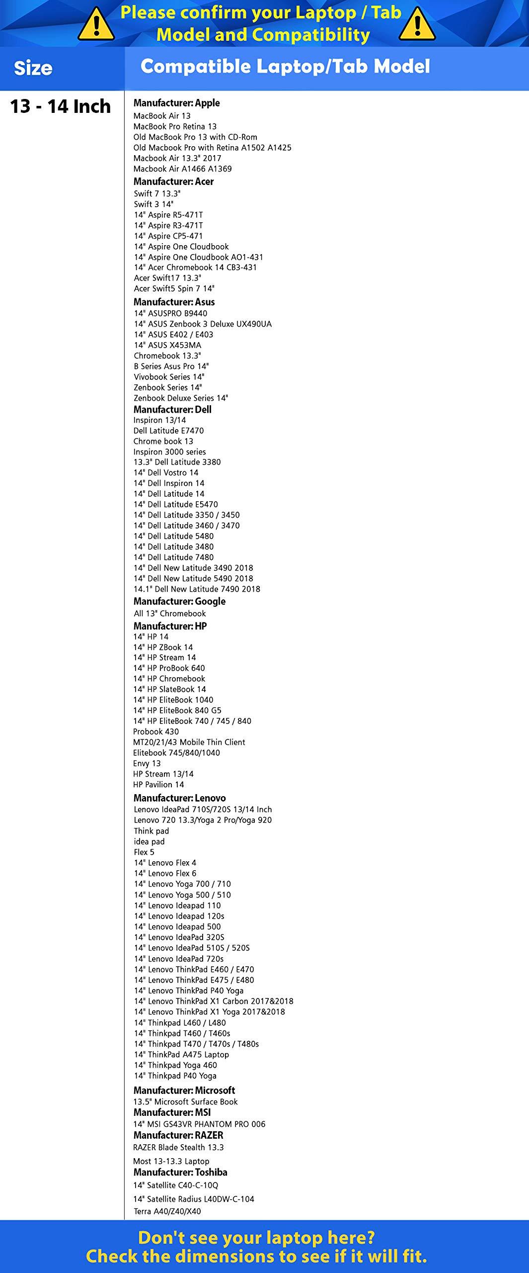 LSS Laptop Skin Shop 14\" - 14.9\" Neoprene Laptop Sleeve Bag Carrying Case with Handle - Clock Butterfly Time