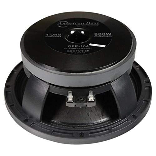 .AVD. AVD. American Bass Godfather 10 Midrange Car Speaker, 800 Watt Maximum Power, Mid Bass Car Audio Stereo Woofer Loudspeaker, 10 inch 4 Ohm Voice Coil