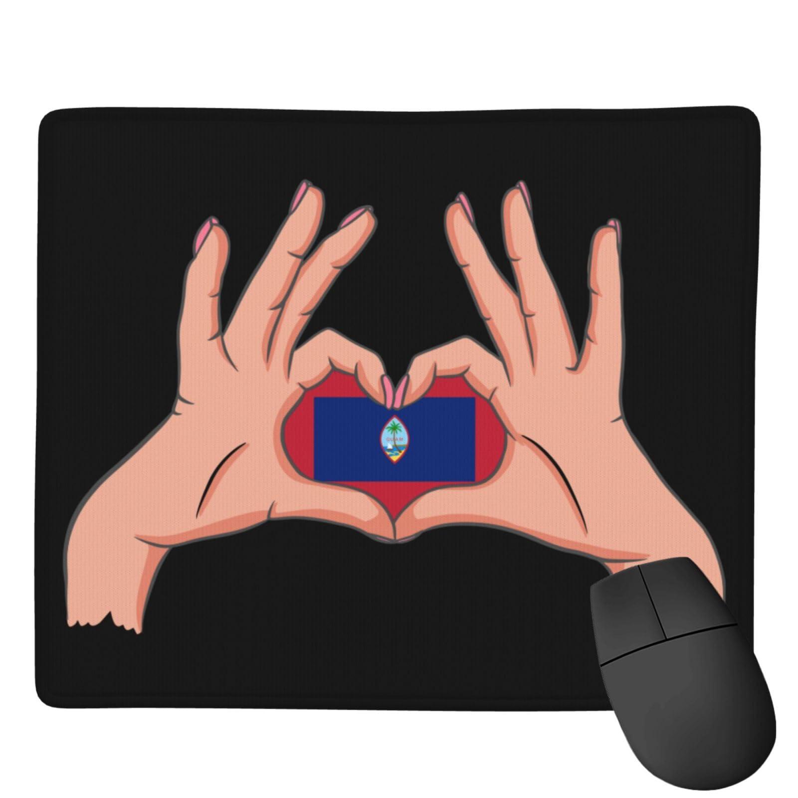 SIYTUAU SIYTUAU Holding A Heart Flag of Guam Mouse Pad Waterproof Non-Slip Rubber Mouse Pads Laptop Office Mousepad 7x9 in Gaming Mouse Pad