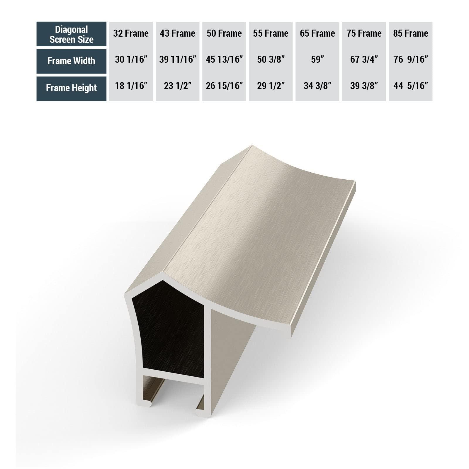 Frame My TV Frame My TV Deco TV Frames Alloy Prismatic - German Silver Bezel Compatible ONLY with Samsung The Frame TV (32\", Fits 2021-2024 Frame TV)