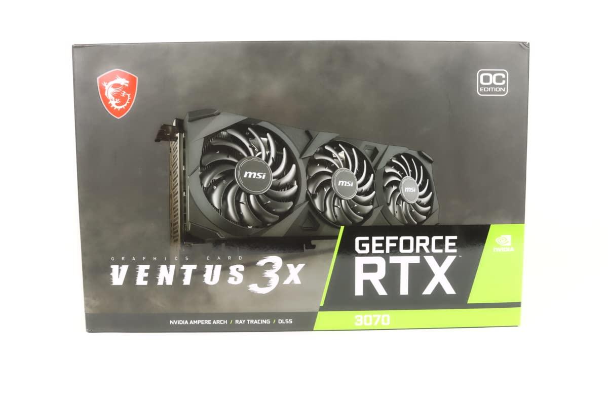 MSI MSI Gaming GeForce RTX 3070 8GB GDRR6 256-Bit HDMI/DP TORX Fan 3.0 Ampere Architecture OC Graphics Card (RTX 3070 Ventus 3X OC) (Renewed)