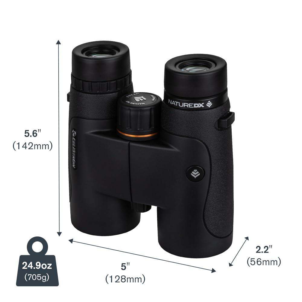 Celestron Celestron - Nature DX 8x42 Binoculars Ideal for Birding and Outdoors 42mm Objective Lenses Wide 7.4 Field of View BaK-4 Prisms Fully Multi-Coated Waterproof and Fogproof