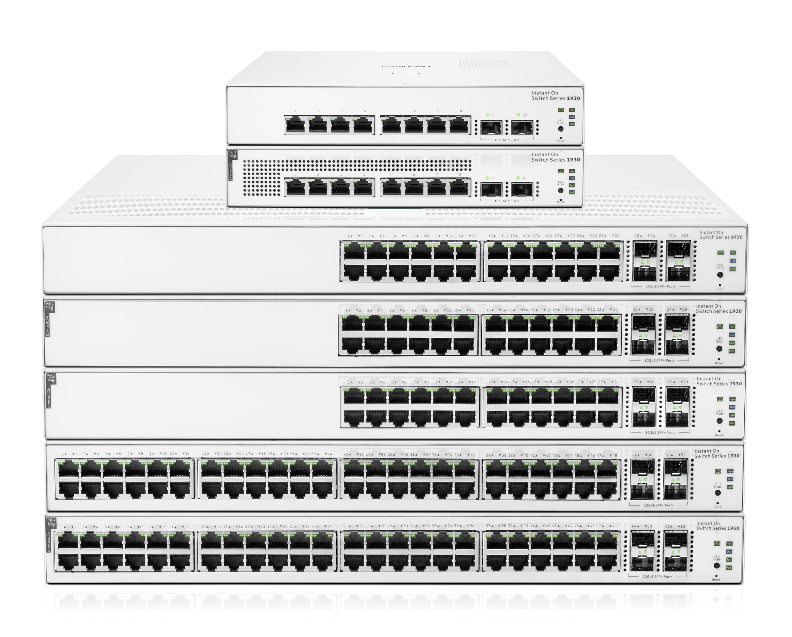 ARUBA Aruba Instant On 1930 28P Gb Ethernet 24xGE PoE (370W), 4X 1G/10G SFP+, L2+ Smart Switch EU Europe Cord (JL684A#ABB)