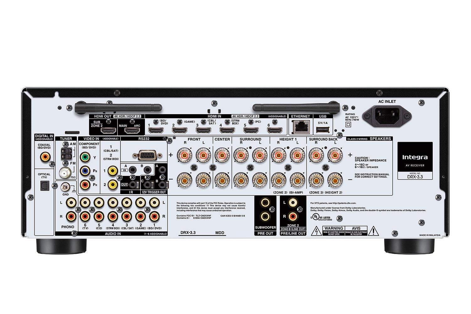 Integra Integra DRX-3.3 9.2-Channel Network A/V Receiver,Black