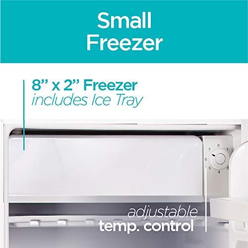 BLACK+DECKER BLACK+DECKER BCRK25W Compact Refrigerator Energy Star Single Door Mini Fridge with Freezer, 2.5 Cubic Ft., White