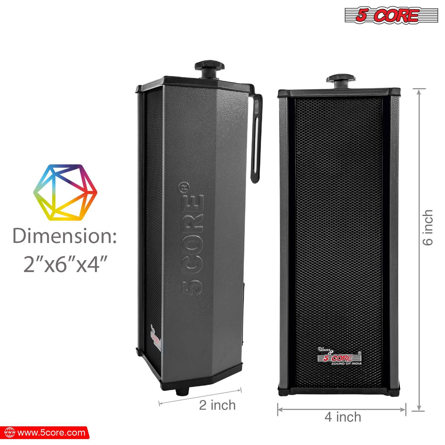 5 CORE 5 CORE Outdoor Speakers Pair Stereo in Wall Speaker 100W Peak Passive Mount Wired Waterproof Patio House Garage Indoor Exterior Audio System Bocinas para Casa - 15TG 2Pcs