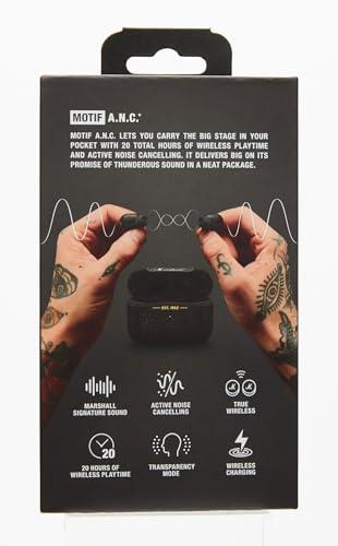 Marshall Marshall Motif True Wireless Noise Canceling Headphones, In Ear, Black