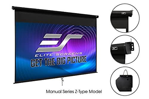 Elite Screens Elite Screens Manual B Series MaxWhite B 110" 16:9 4K Ultra HD Wall/Ceiling Mount Manual Projector Screen, Black