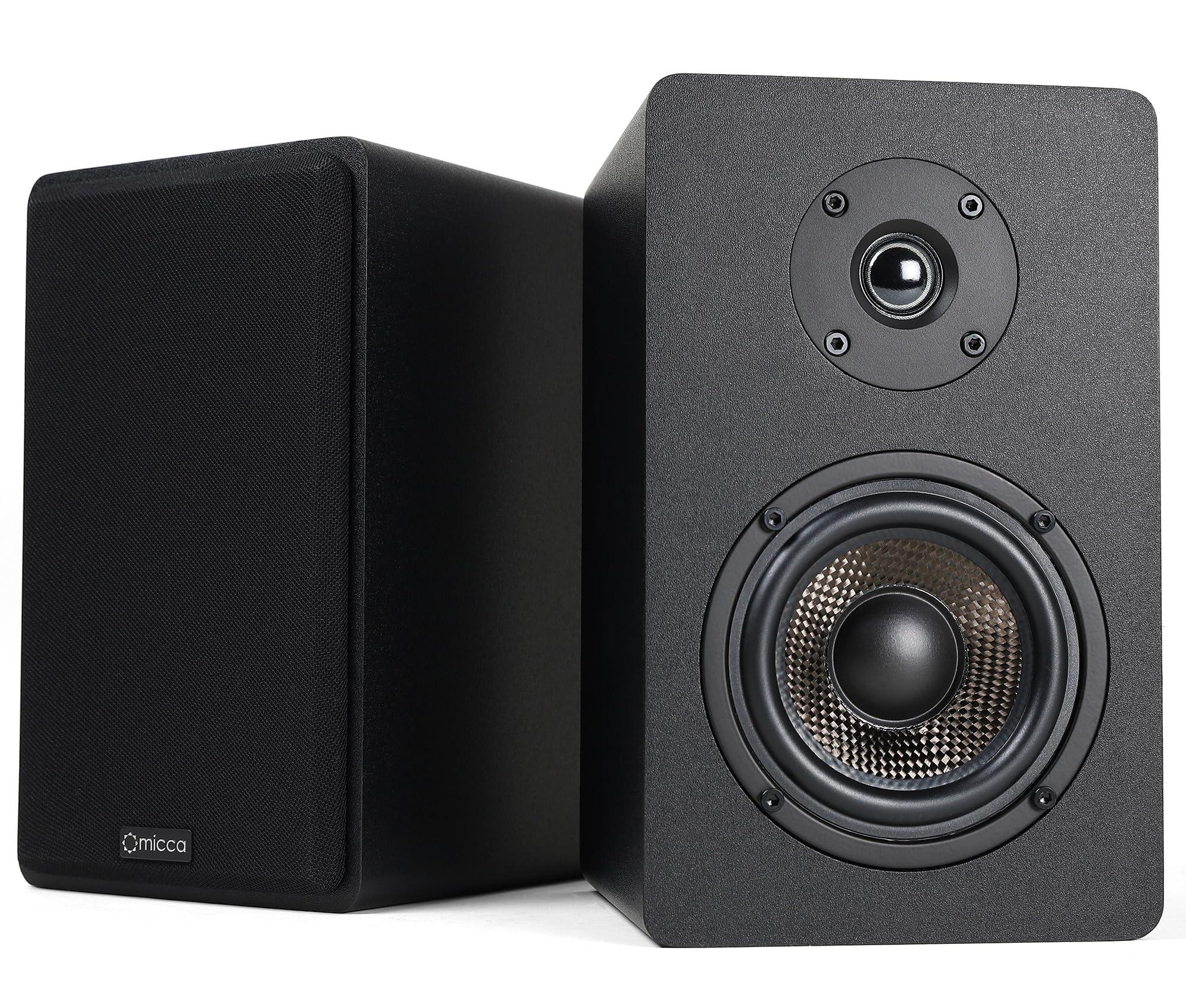 Micca Micca MB42X Advanced Bookshelf Speakers for Home Theater Surround Sound, Stereo, and Passive Near Field Monitor, 2-Way (Black, Pair)