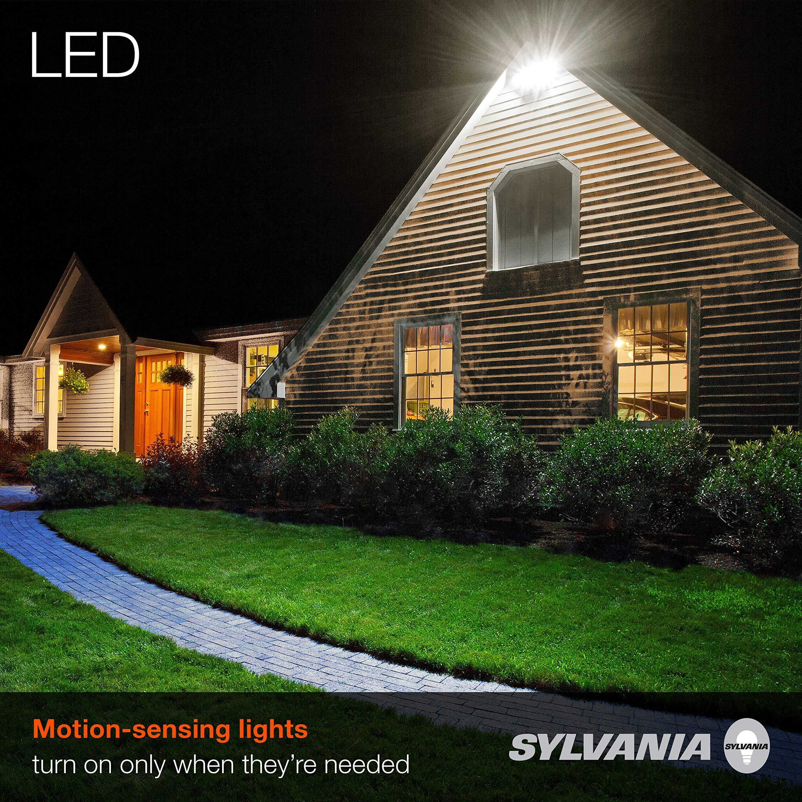 LEDVANCE SYLVANIA LED Motion Activated PAR38 LED Light Bulb, 100W = 11.5W, Indoor/Outdoor, 22 Year, Non-Dimmable, Wet Rated, Energy Star, 3000K, White 1 Pack (40195)