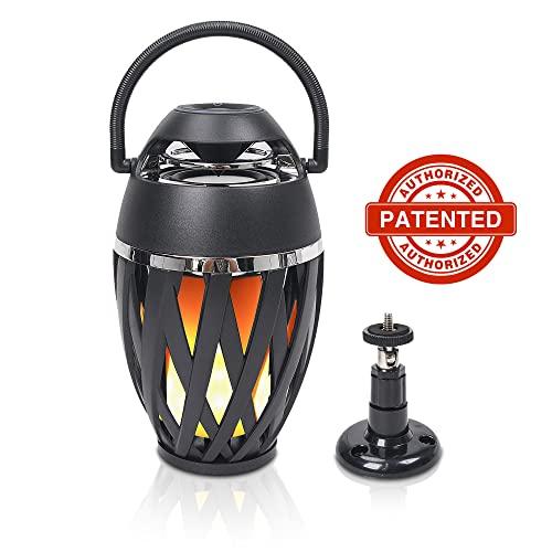 Sound Town Sound Town 2-Pack Portable Bluetooth Speakers with LED Lights, True Wireless Stereo (TWS) Bluetooth, Wall Mount Brackets, and Decorative Flame, for Outdoors, House Party, Patio and Home (OPIK-F1-PAIR)