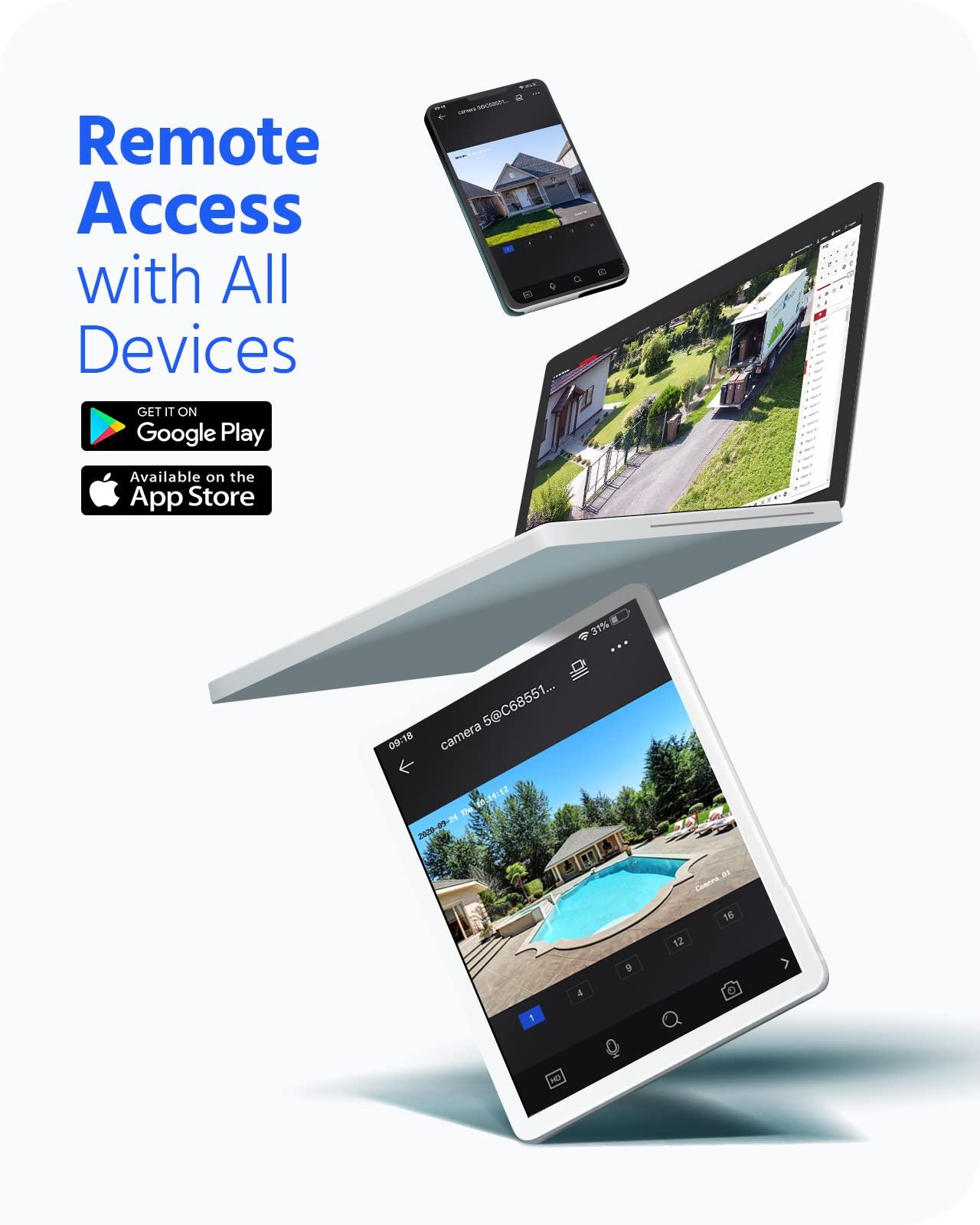 ANNKE ANNKE 16CH 4K AI DVR with Human & Vehicle Detection, 8MP H.265+ Surveillance CCTV Recorder for Home & Business, Work with Alexa, Easy Live Viewing, Support TVI/AHD/CVI/CVBS/IPC Input, 3TB HDD Included