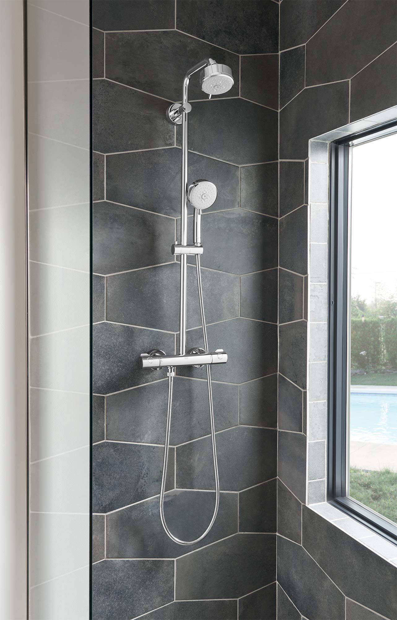 GROHE Grohe 27575002 Tempesta Cosmopolitan 2.5 GPM 4-Spray Hand Shower, Starlight Chrome