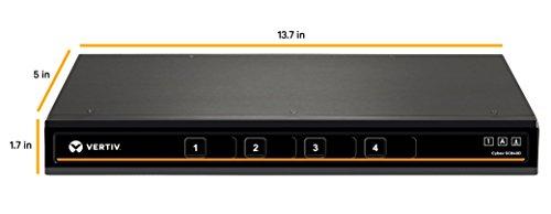 Avocent Avocent Vertiv Cybex SC800 Secure Desktop,4 Port,Single Head Monitor,DisplayPort,TAA Compliant,Common Access Card (CAC),Dedicated Peripheral Port (DPP),Secure Desktop KVM Switch(SC840D-001)