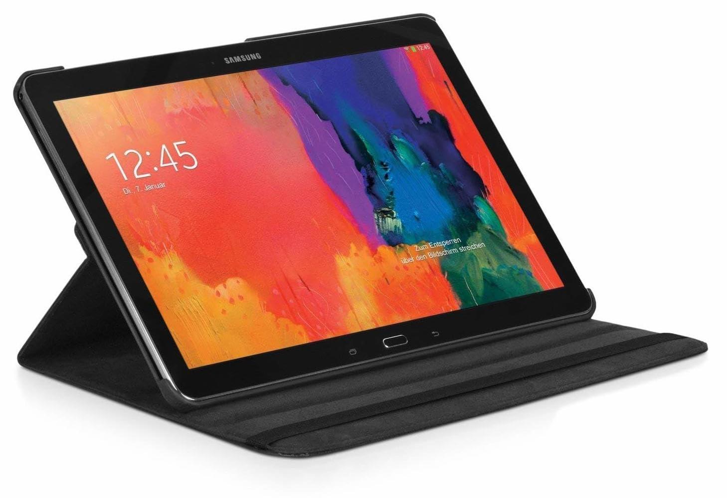 SOENS Compatible with Samsung Galaxy Tab Note Pro 12.2SM- P900 P901 P905 Tablet Case 360 Rotating Bracket Flip Stand Leather Cover (Color : Blue)