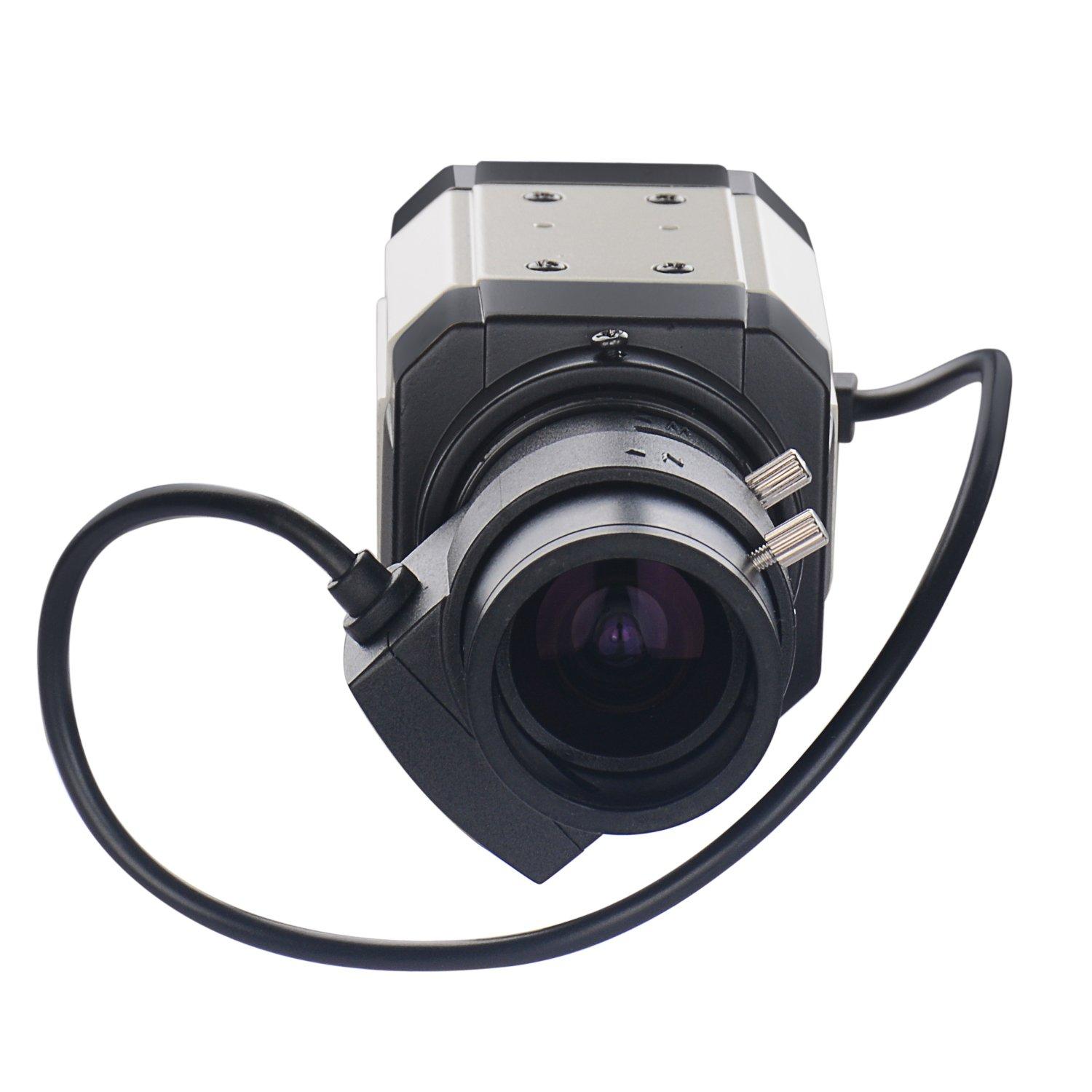 Vanxse Vanxse CCTV Mini HD 1/3 CCD 960h Auto Iris 1000tvl 2.8-12mm Varifocal Lens Bullet Box Security Camera Indoor/Outdoor Surveillance Camera