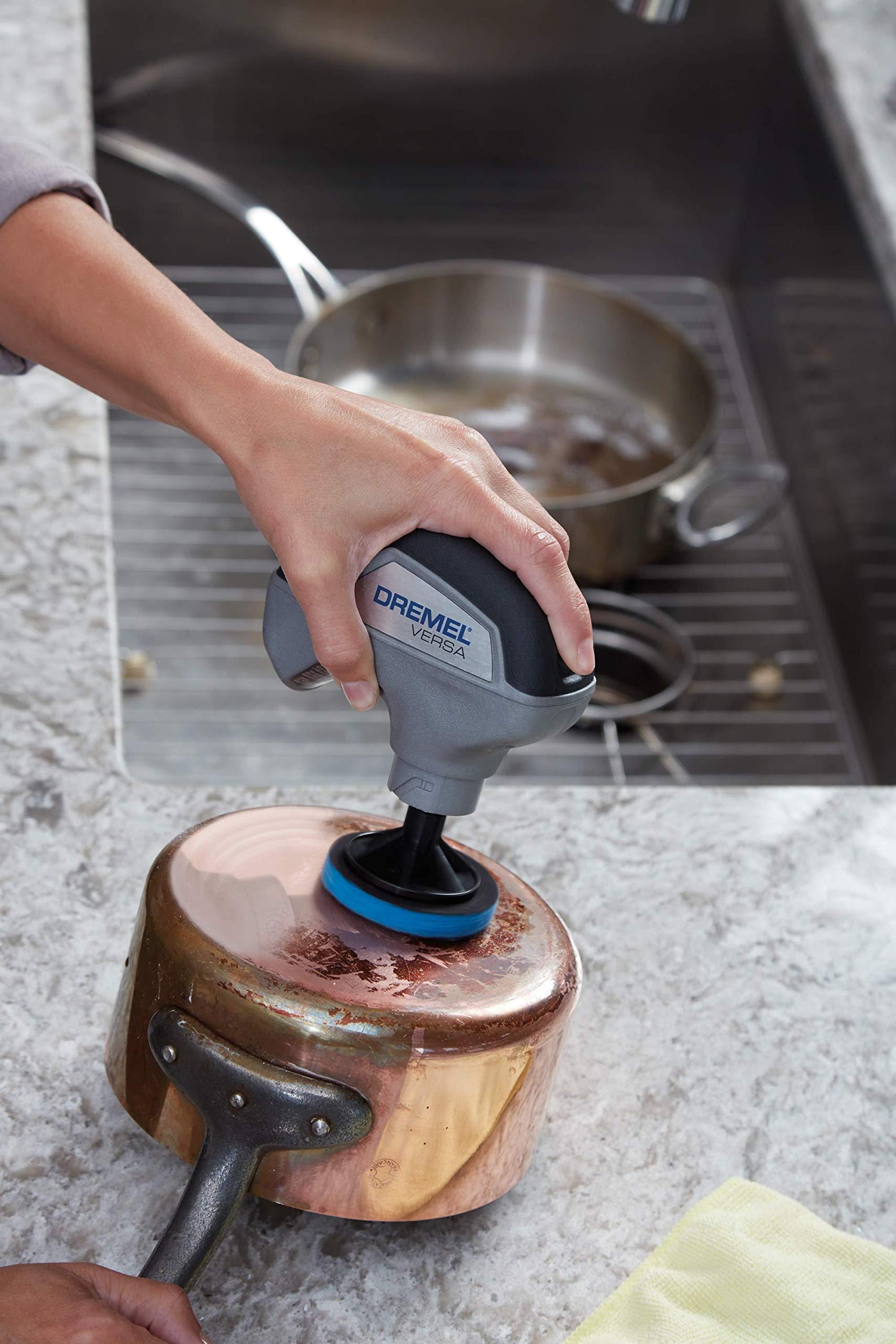 Dremel Dremel Versa Cleaning Tool - Grout Brush & Bathroom Shower Scrub - Versatile Kitchen & Bathtub Cleaner- Power Scrubber for Tile, Pans, Stoves, Tubs, Sinks Auto, & Grills - PC10-02