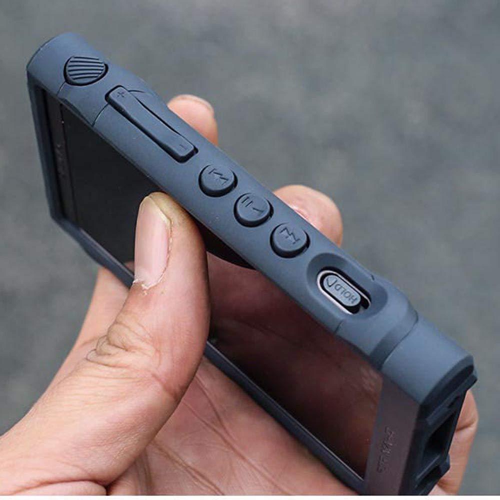 Fat Bear Fat Bear for Sony A55 Case,Anti-Skid Anti-Knock Shockproof Armor Full Protective Skin Case Cover for Sony Walkman NW-A55HN A56HN A57HN A50 A55 A56 A57 (Gray case with Tempered Glass)