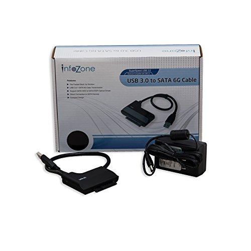 IO CREST IO Crest SY-ADA20079 USB 3.0 to SATA III Adapter Cable for 2.5" Hard Drive HDD or SSD, Black