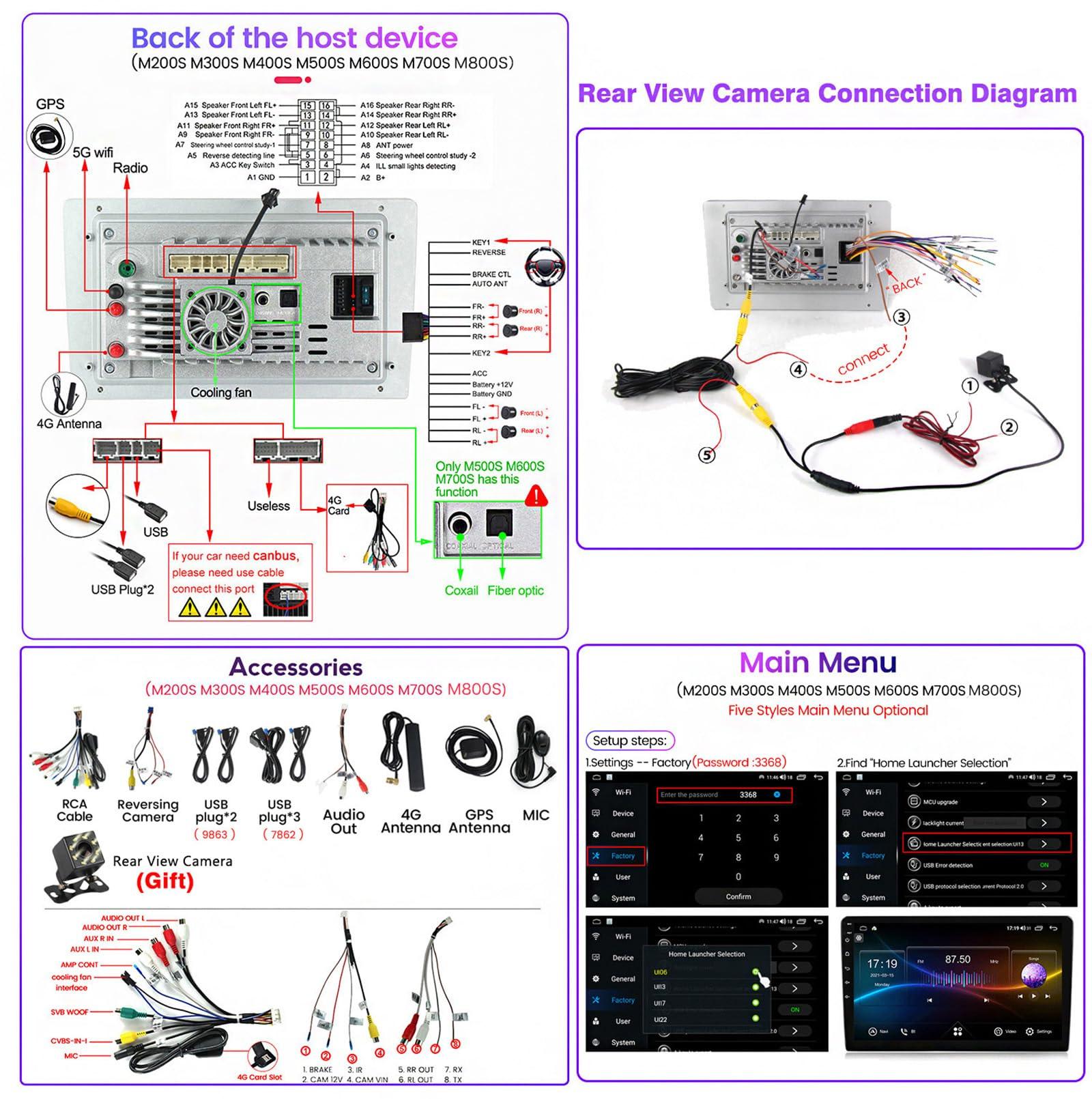 CARUENT Android 12 Car Stereo Carplay/Android Auto for Peugeot 3008 1 2009-2016, 9 Inch Screen Car Radio Support Bluetooth/GPS Navigation/FM RDS/DSP/Wifi/4G/SWC/DAB+Backup Camera,M300s/4+32g