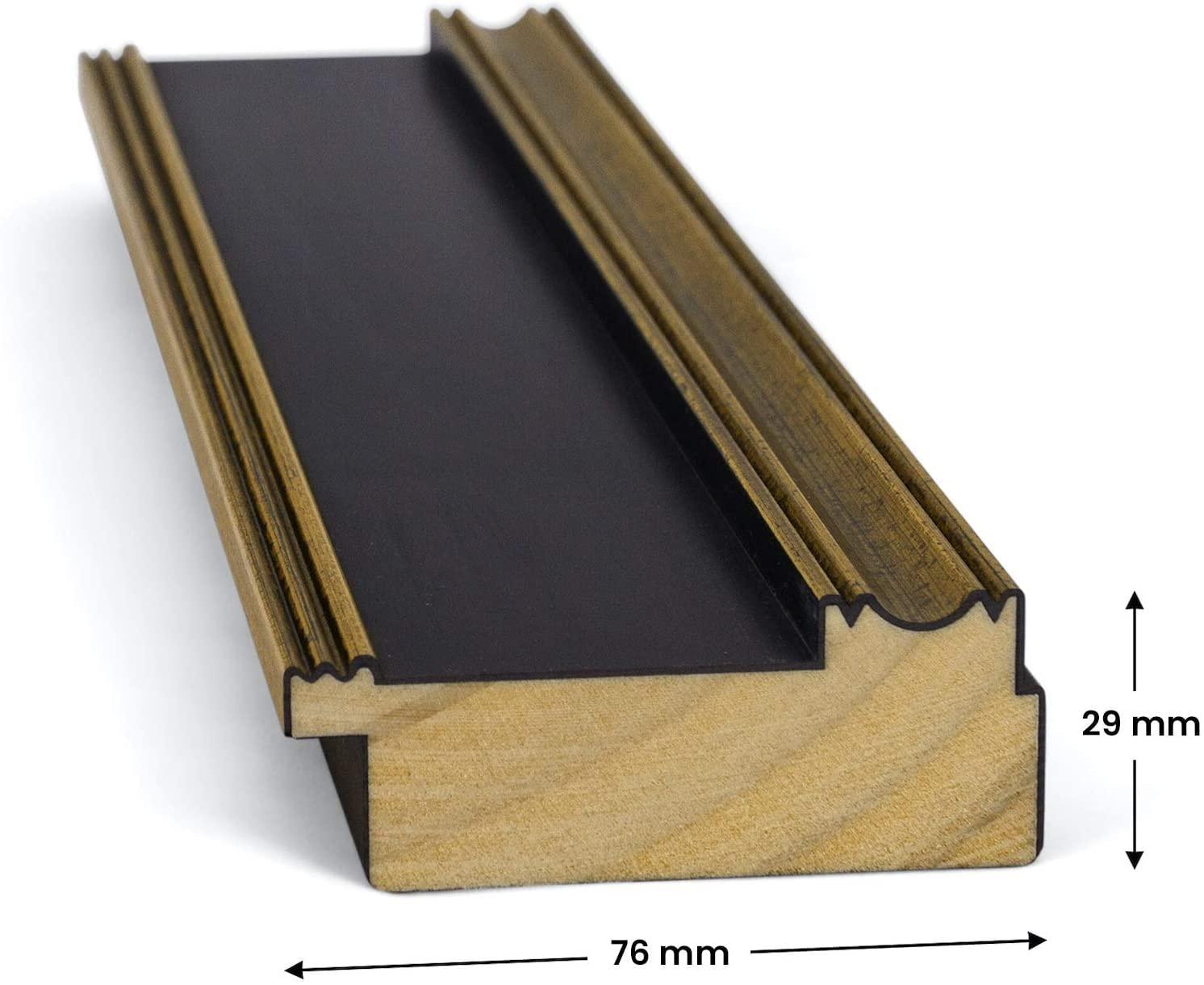 Frame My TV Frame My TV Deco TV Frames - Antique Gold & Black Smart Frame Compatible ONLY with Samsung The Frame TV (75\", Fits 2021-2024 Frame TV)