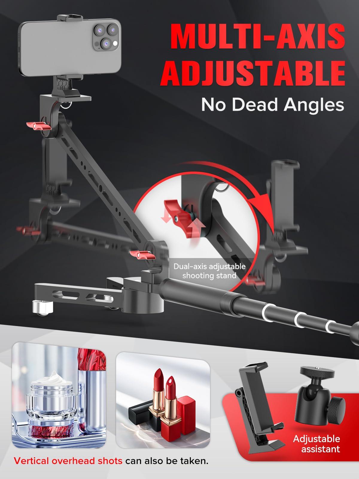 OMDHON 360 Degree Spinner, Professional Photography Turntable, Rotating Camera Slider, Spinning Photo Video Booth, Spin Platform for Product Photography, Commercial Video