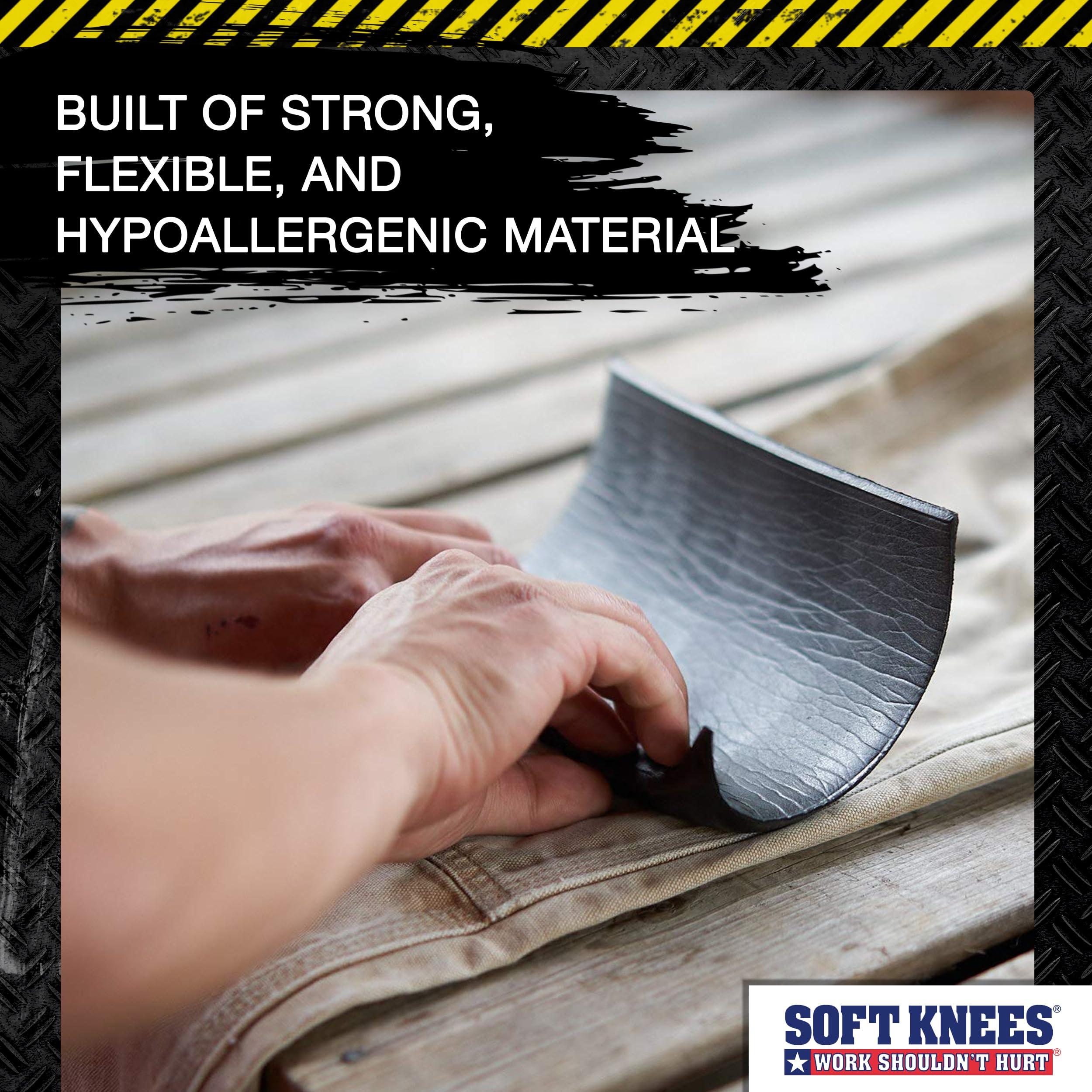 Soft Knees Soft Knees No-Strap Knee Pads for Work, 6 x 9 Knee Pads for Men Construction | Knee Pad Inserts for Work Pants With Double Knee | Soft Work Knee Pads for Men Construction