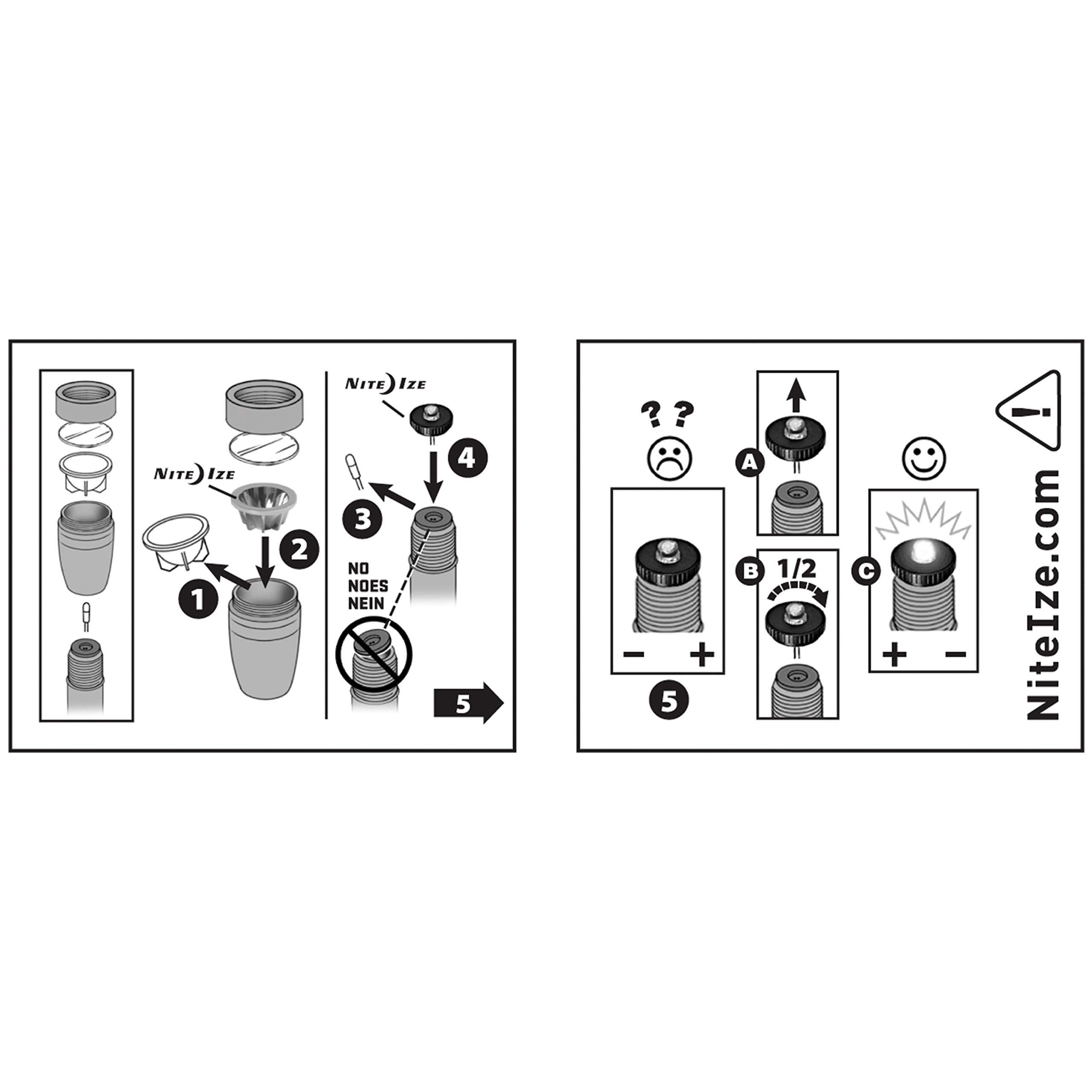 Nite Ize Nite Ize LED Flashlight Upgrade, Fits AA Mini Maglite, Upgrades Bulb To 30 Lumen LED