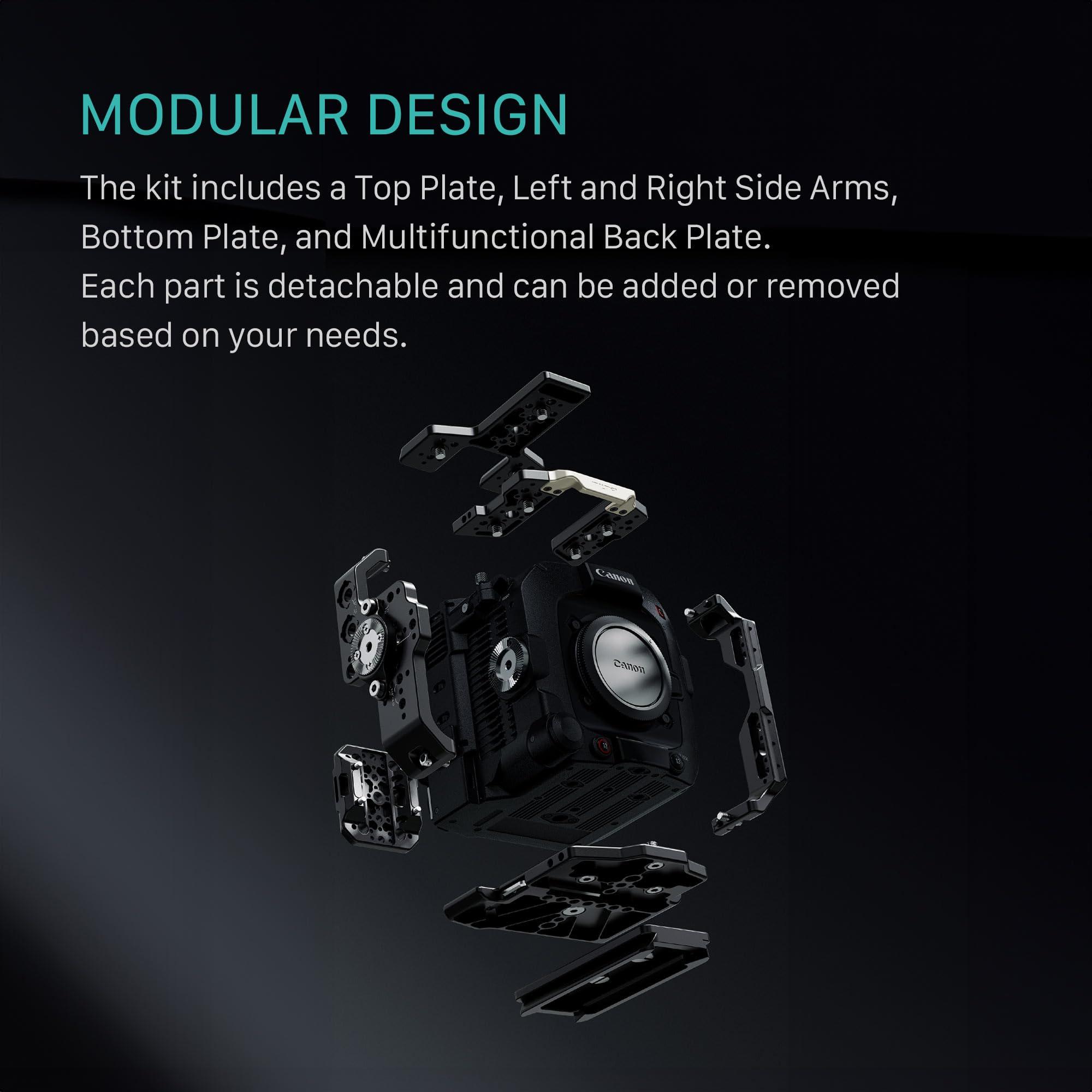 Tilta Tilta Camera Cage Advanced Kit for Canon C400 | Includes Full Cage, Rear Accessory Plate, Top Handle Extension, Shoulder Baseplate & More | Arri Rosette, NATO Rail, 3/8"-16 & 1/4"-20