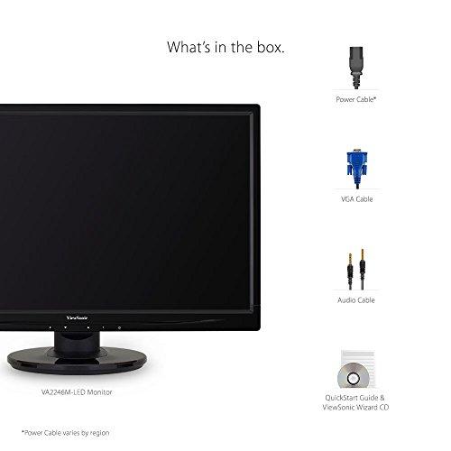 ViewSonic ViewSonic VA2246M-LED 22 Inch Full HD 1080p LED Monitor with DVI and VGA Inputs,Black