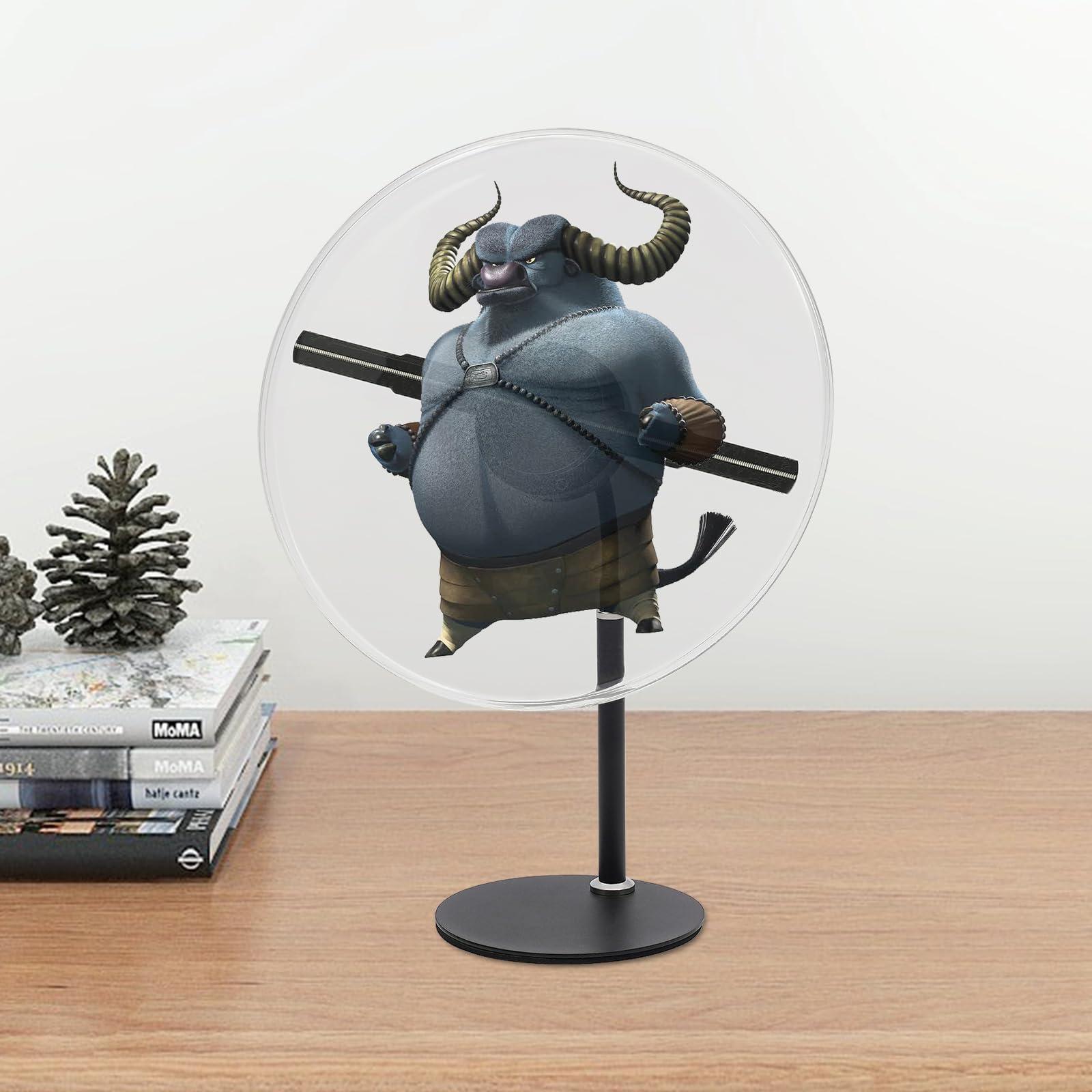 Genseino 3D Hologram Led Fan Display, Halloween Hologram Projector 3D Holographic Projector with Smart Control, 3D Advertising Hologram Fan with16GB Large-Capacity for Business Store Shop Bar, 12 in