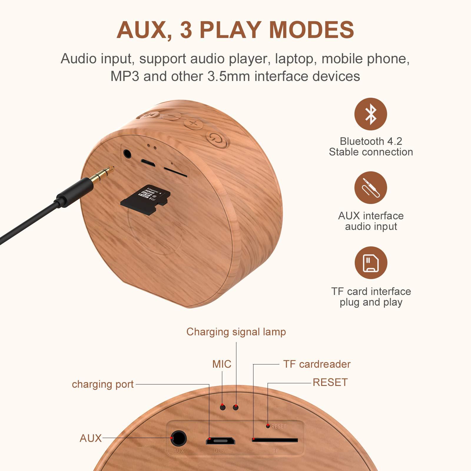 UZiLaCo UZiLaCo Wireless Speakers, Portable Bluetooth Speaker with IPX4 Waterproof, Perfect Small Size, HD Sound, Wireless Bluetooth Speaker for Home Office Bookshelf Outdoor Travel Camping-White