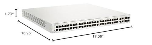 D-Link D-Link 52-Port PoE Nuclias Cloud-Managed Gigabit Ethernet Switch (370W Power Budget) | 48 GbE PoE + 4 Combo 1000Mbps Ports (DBS-2000-52MP)