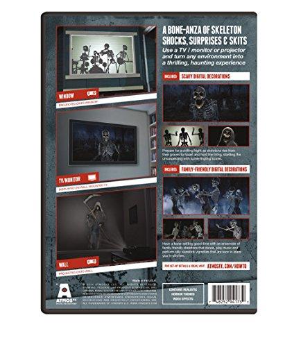 Reaper Brothers Lighting AtmosFear FX Ghostly Apparitions & Bone Chillers DVD Plus Reaper Brothers High Resolution Rear Projection Screen for Virtual Halloween Window Projection Movies