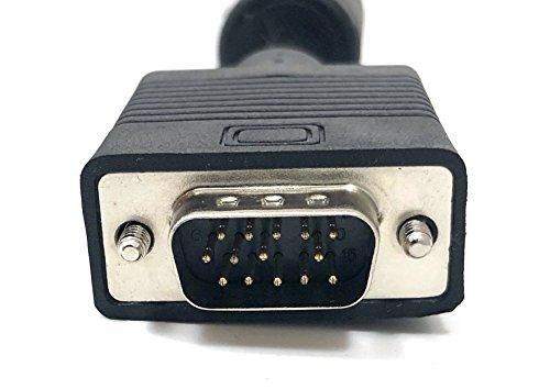 MICRO CONNECTORS Micro Connectors, Inc. 50 feet X/S/VGA Coaxial HD15 Male To Male Monitor Replacement Cable Double Shield with Ferrites (M05-112MDS)