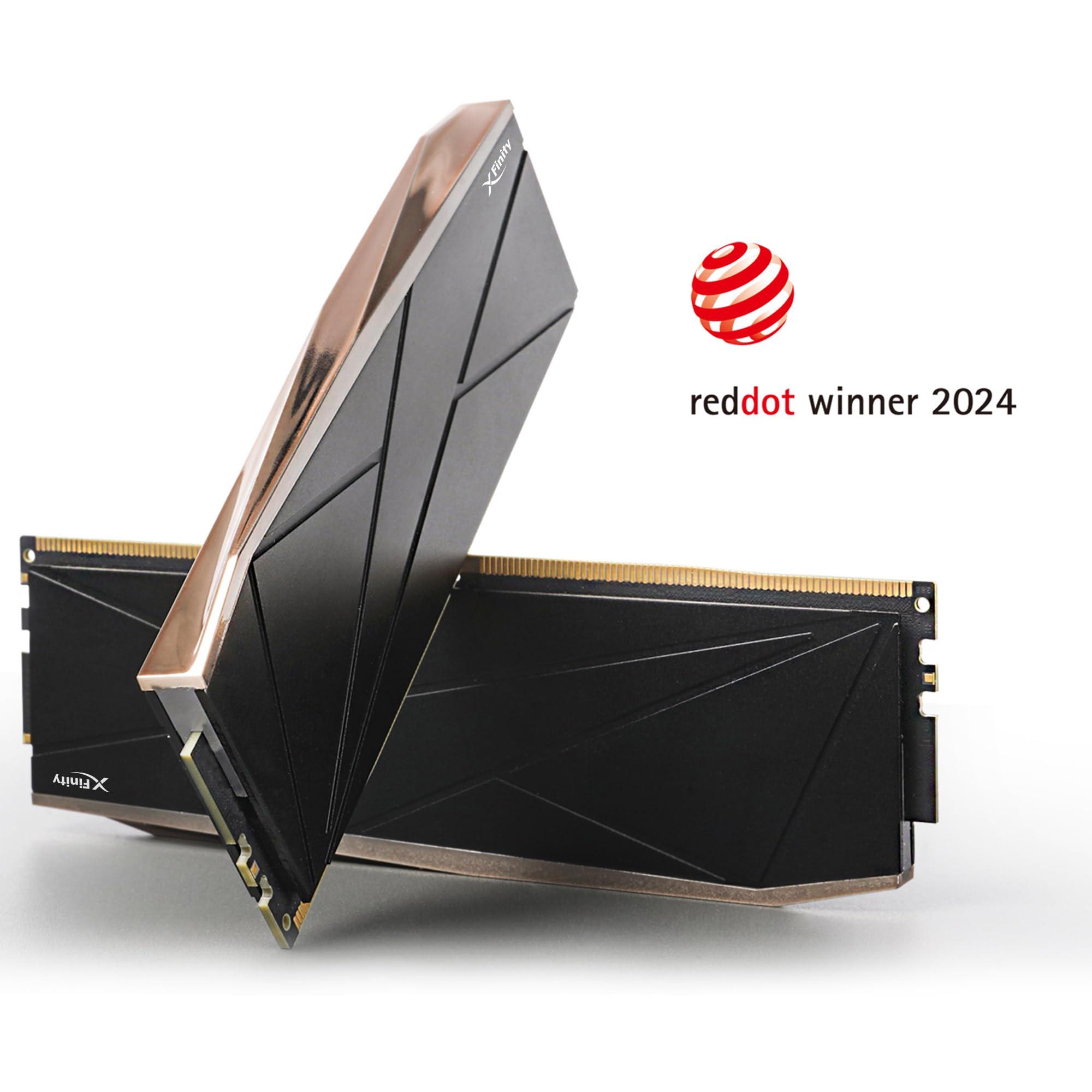 V-COLOR COLOR YOUR LIFE V-Color DDR5 Manta XFinity 48GB (24GBx2) 8800MHz CL42-56-56 1.45V SK Hynix IC RGB Desktop Computer Gaming Memory CUDIMM (TMXFCL2488842KGK)