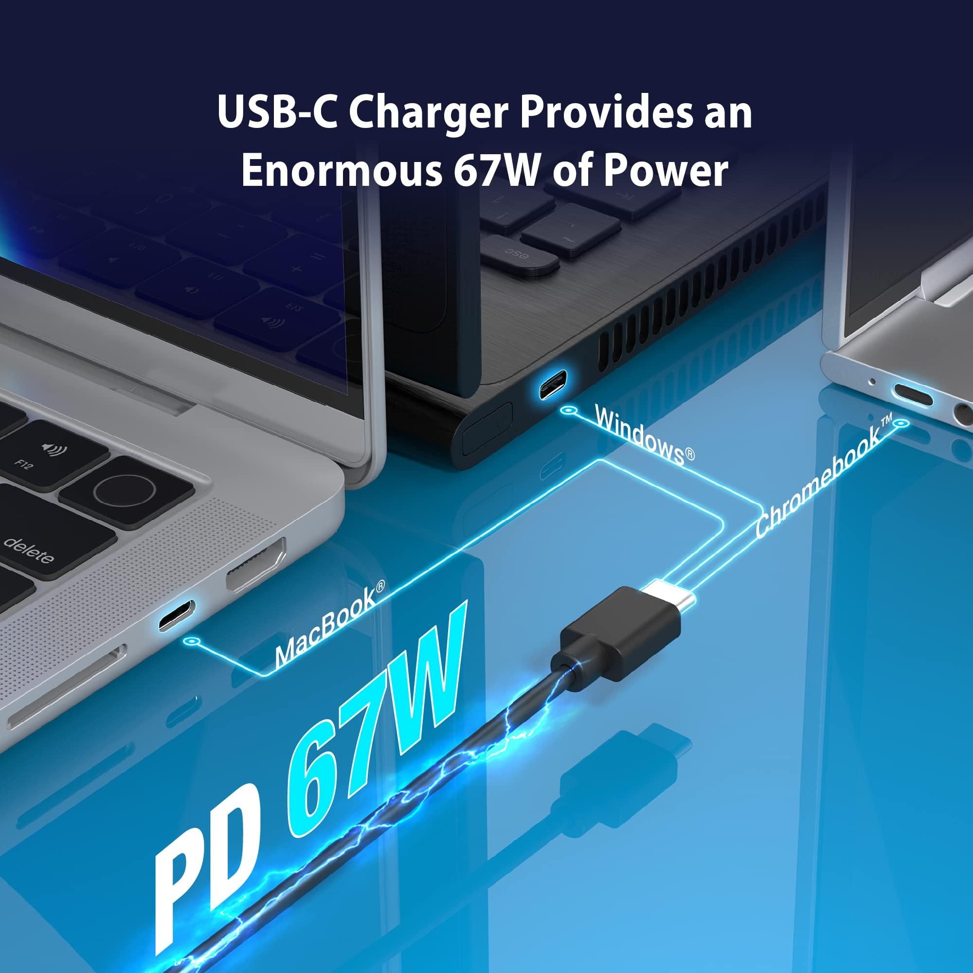 j5create j5create 65W GaN PD USB-C Foldable Mini Charger with HP DC Converter, Suitable for MacBook Pro/Air M2/M1, Dell XPS, HP, iPad Pro, Steam Deck, Laptops, Galaxy S22/S21/S20 (JUP1565)