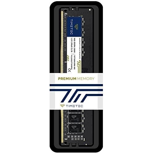 Timetec Timetec 16GB DDR4 2666MHz PC4-21300 Non-ECC Unbuffered 1.2V CL19 2Rx8 Dual Rank 288 Pin UDIMM Desktop Memory RAM Module Upgrade (16GB)
