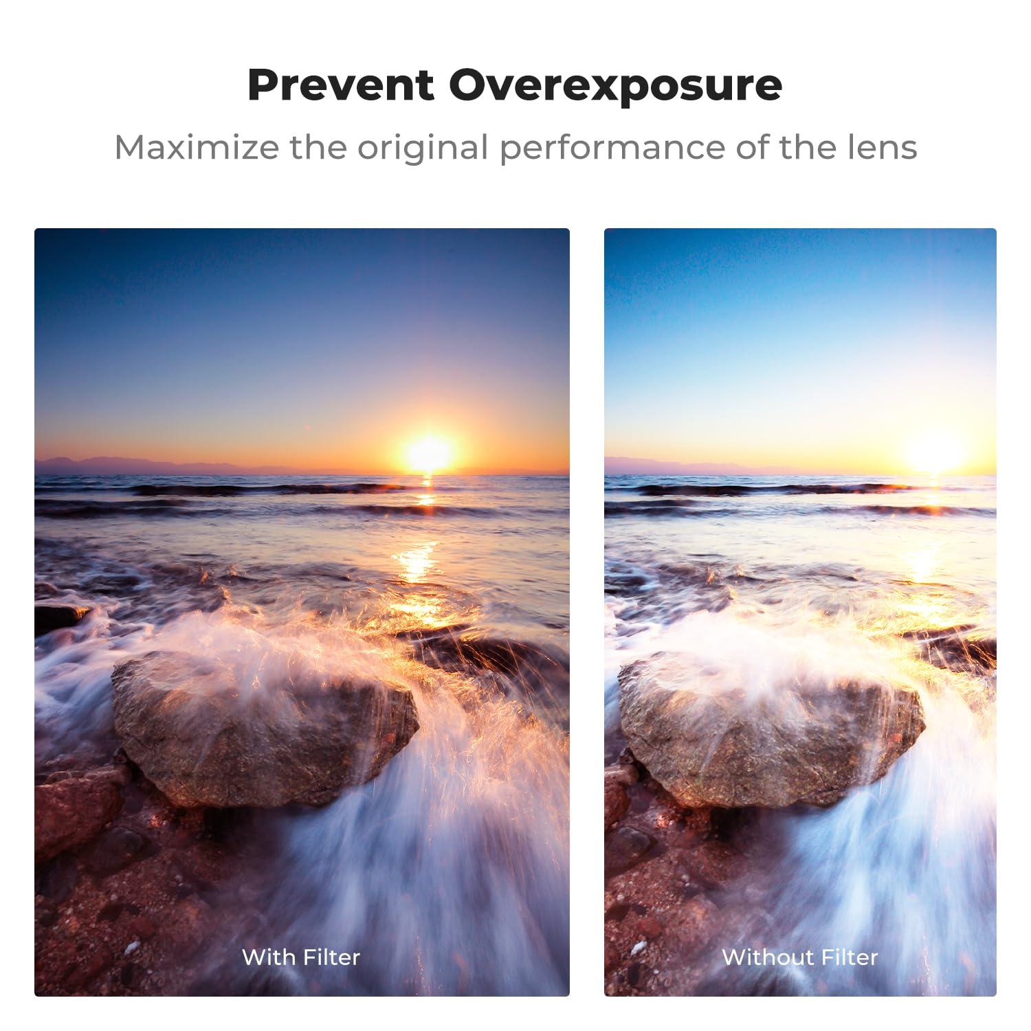 K&F Concept K&F Concept 77mm ND64 Lens Filter (6-Stop Fixed Neutral Density Filter), 28 Multi-Layer Coatings HD Waterproof Ultra Slim Nano-X Series Filter for Camera Lens