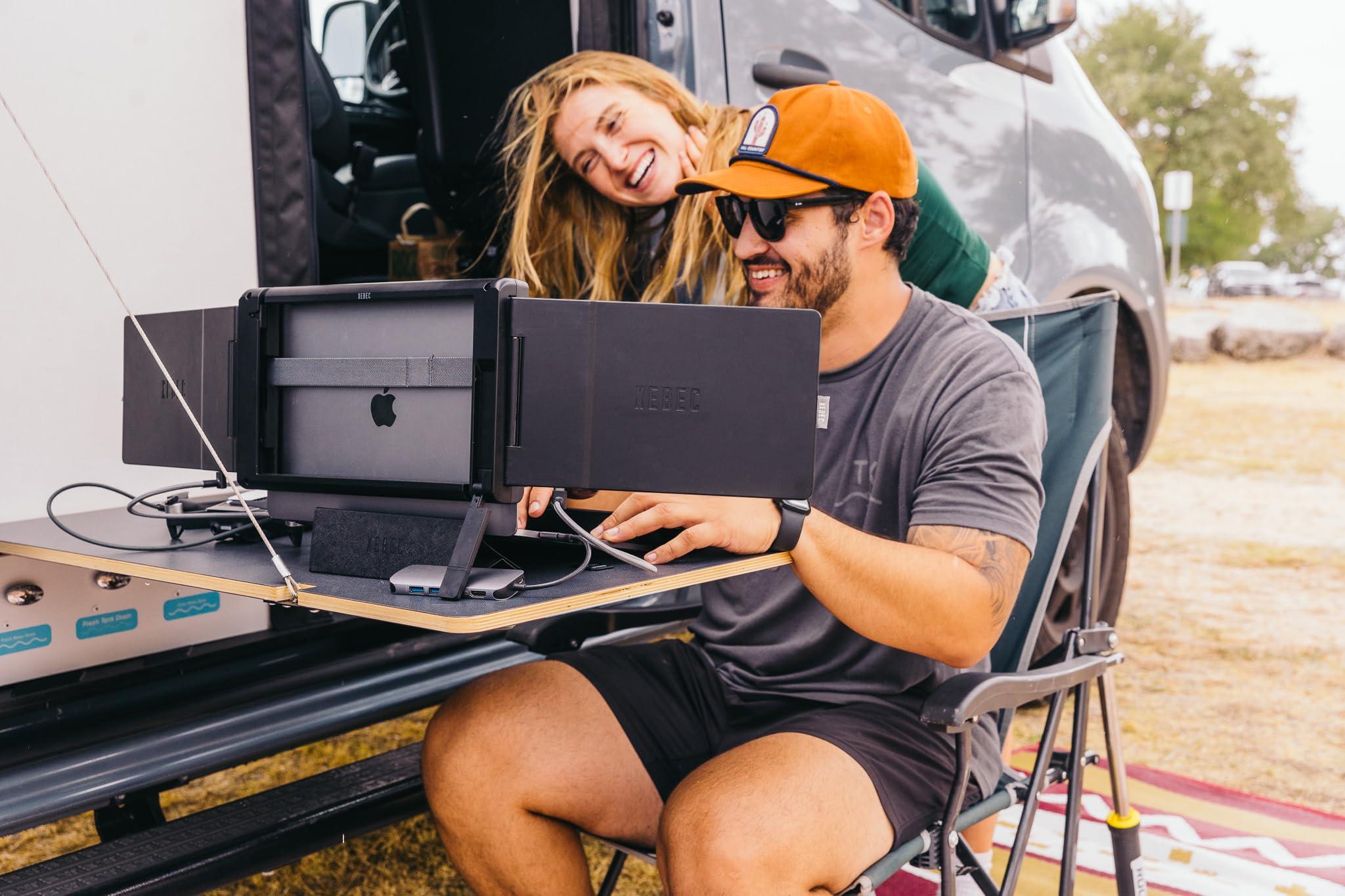 Xebec Xebec Tri-Screen 2 | 10.1\" Portable Laptop Monitor | Full HD 1920x1200, Plug and Play, Compatible with Mac and PC, The Original Tri-Screen for Laptops