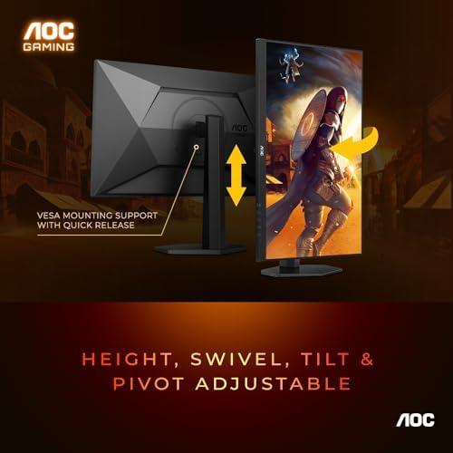 AOC AOC Q27G4XN 27" Gaming Monitor, 2K QHD 2560x1440, 180Hz 1ms, Adaptive-Sync, Height Adjustable, 2X HDMI 2.0, 1x Display Port, Xbox/PS5/Switch Ready, 3-Year Zero-Bright-dot
