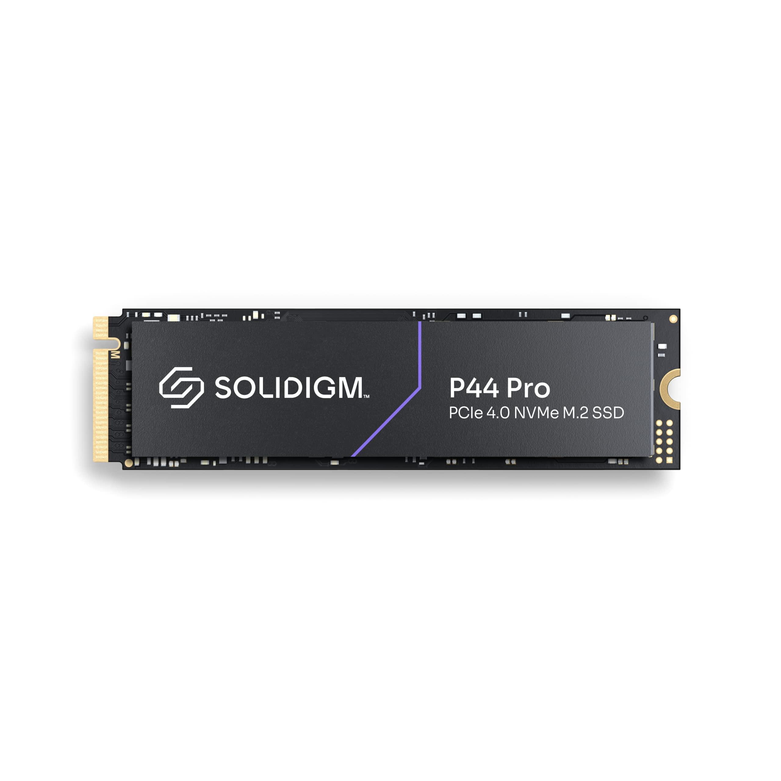 Solidigm Solidigm P44 Pro Series 2TB PCIe GEN 4 NVMe 4.0 x4 M.2 2280 3D NAND Internal Solid State Drive, Read/Write Speed up to 7000MB/s and 6500MB/s, SSDPFKKW020X7X1