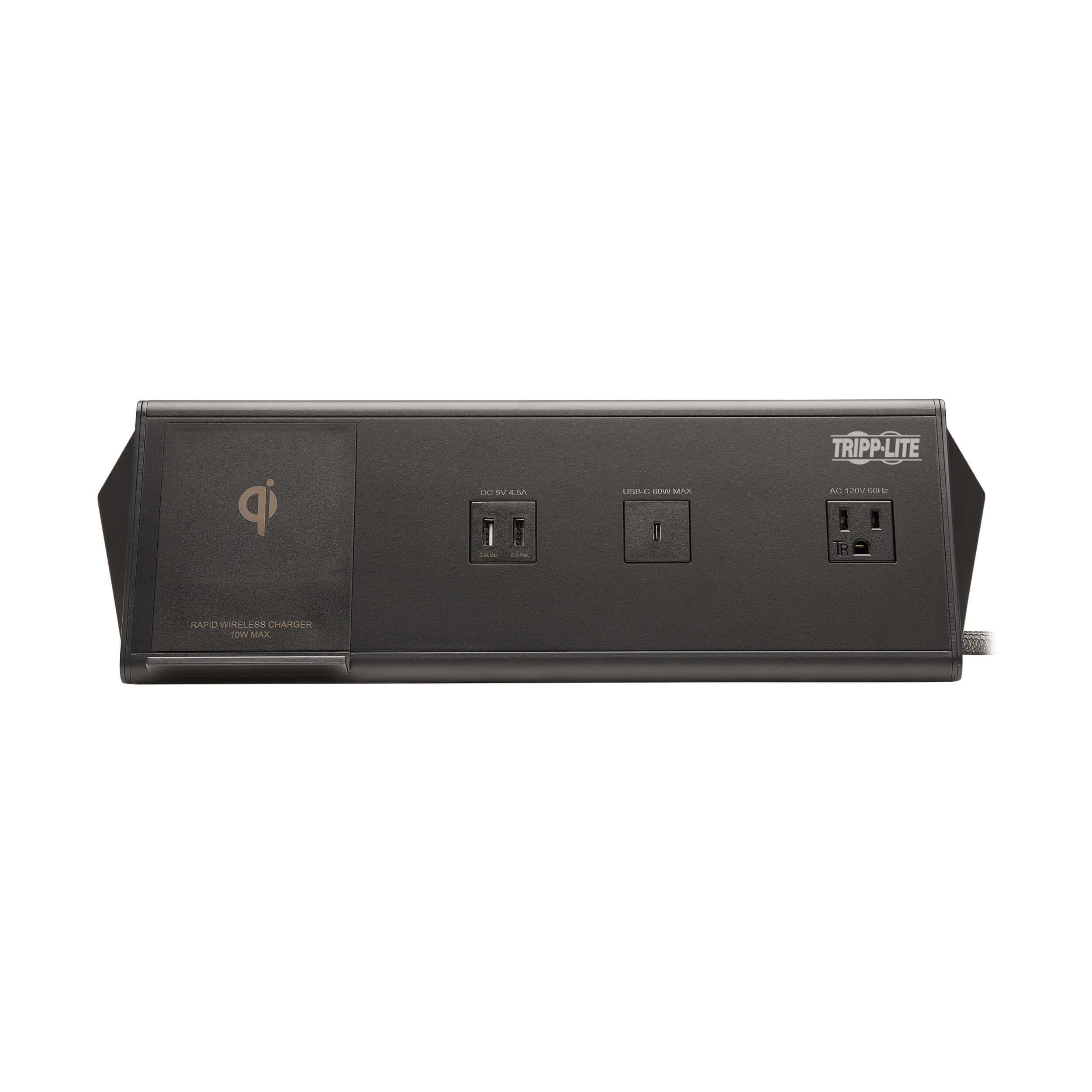 Tripp Lite Tripp Lite Safe-IT 6-Port USB Charging Station & 2 Wireless Charging Areas & 2 Standard Outlets, 2 USB-C 60W & 4 USB-A, 1000 Joules, 10 ft Power Cord, 50,000 Insurance & (TLM210CAM)