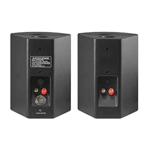 Pyle Pyle Audio Wall Mount 6.5 Inch Waterproof Bluetooth Indoor and Outdoor Speaker System Pair with Built In Digital Amplifier, Black
