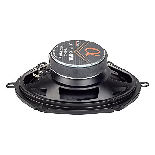 Alphasonik Alphasonik 1 Pair of NS683 Neuron Series 6x8/5x7 (360 Watts Max for The Pair) 180 Watts Max Per Speaker 3-Way Full-Range Car Audio Speaker with PEI Dome Tweeter Polypropylene Cone