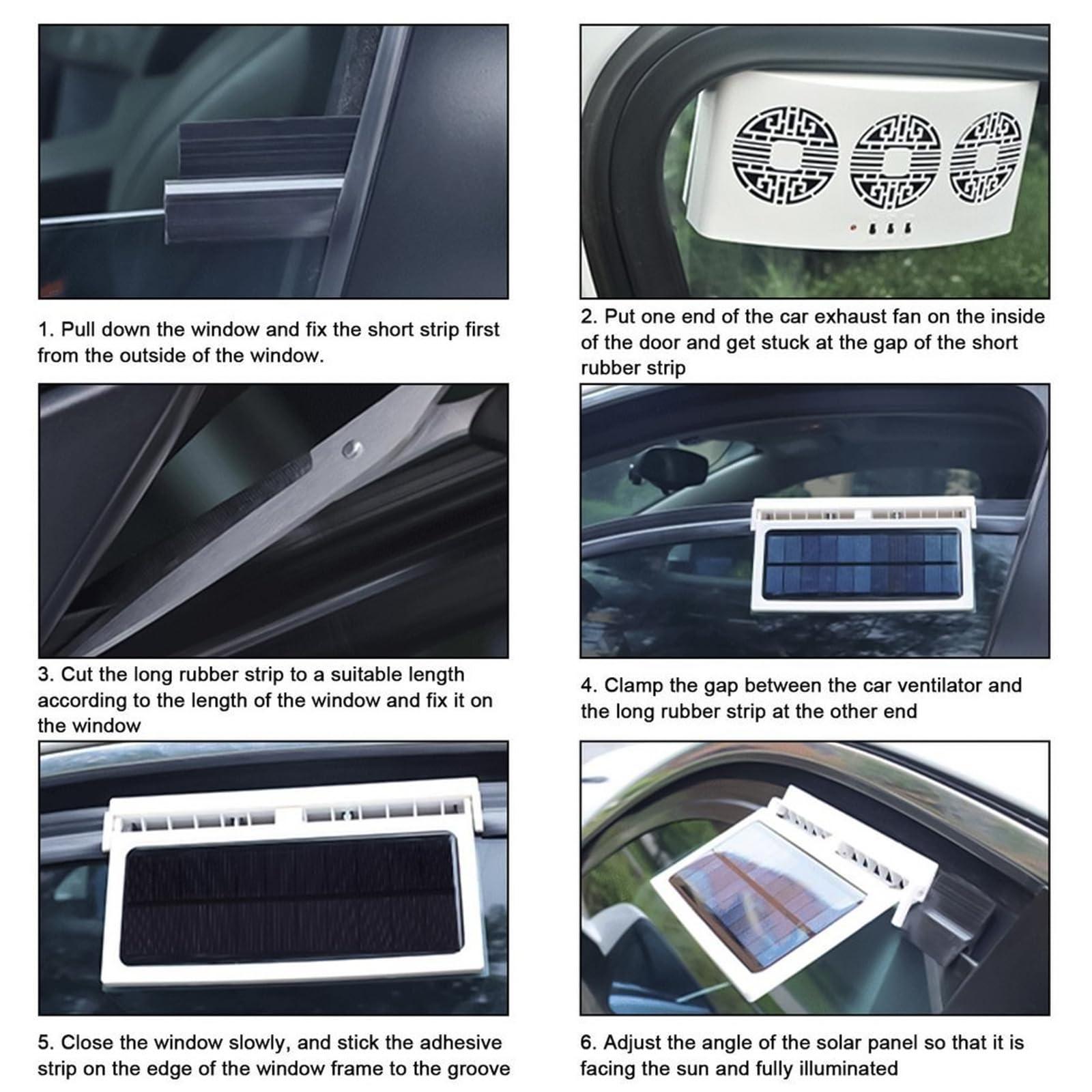 YOGOTEU YOGOTEU Car Window Solar Ventilator USB Charging Solar Powered Fan Car Exhaust Fan Auto Air Vent Cooling System