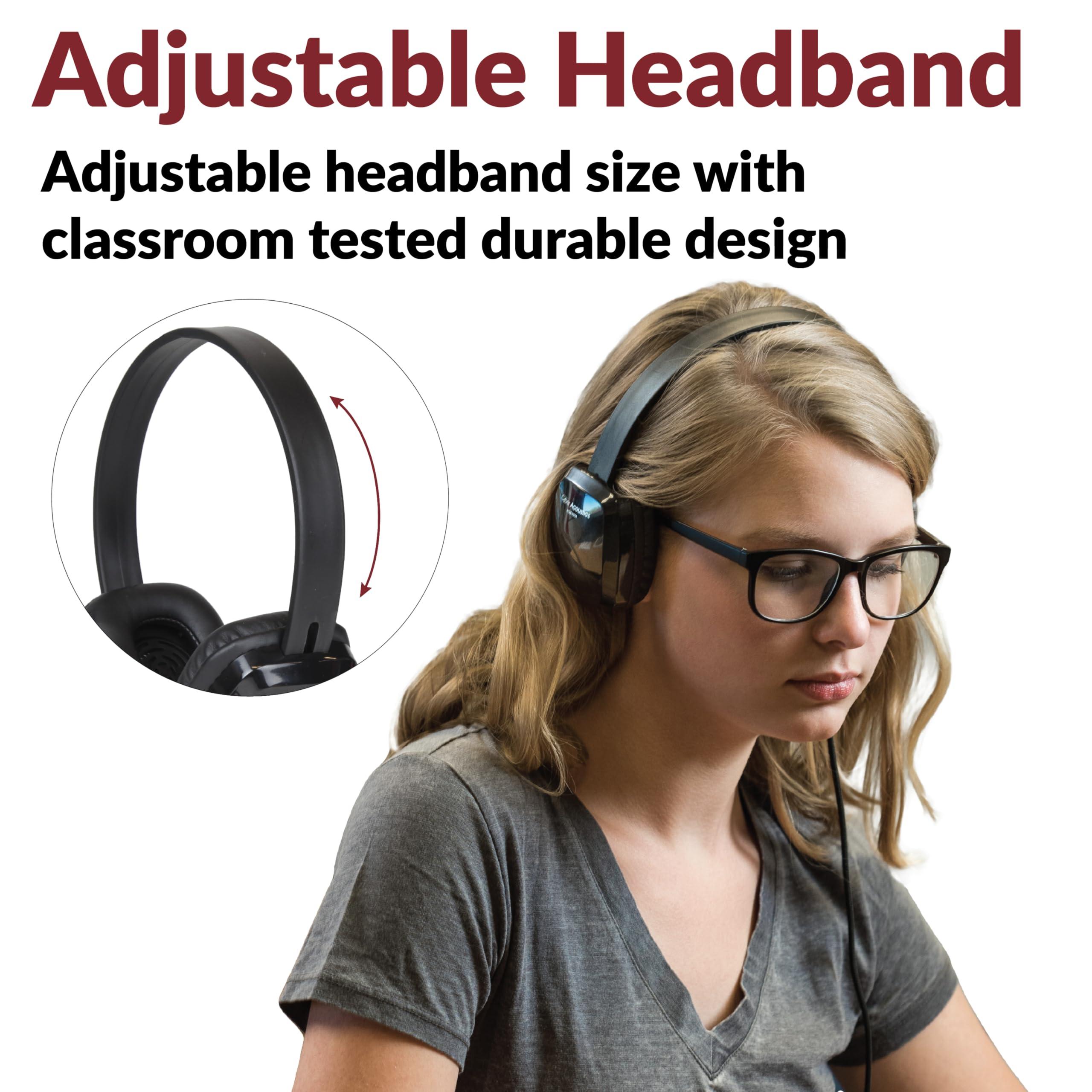 Cyber Acoustics Cyber Acoustics USB Stereo Headphones for PCs and Other USB Devices in The Office, Classroom or Home (ACM-6005C)